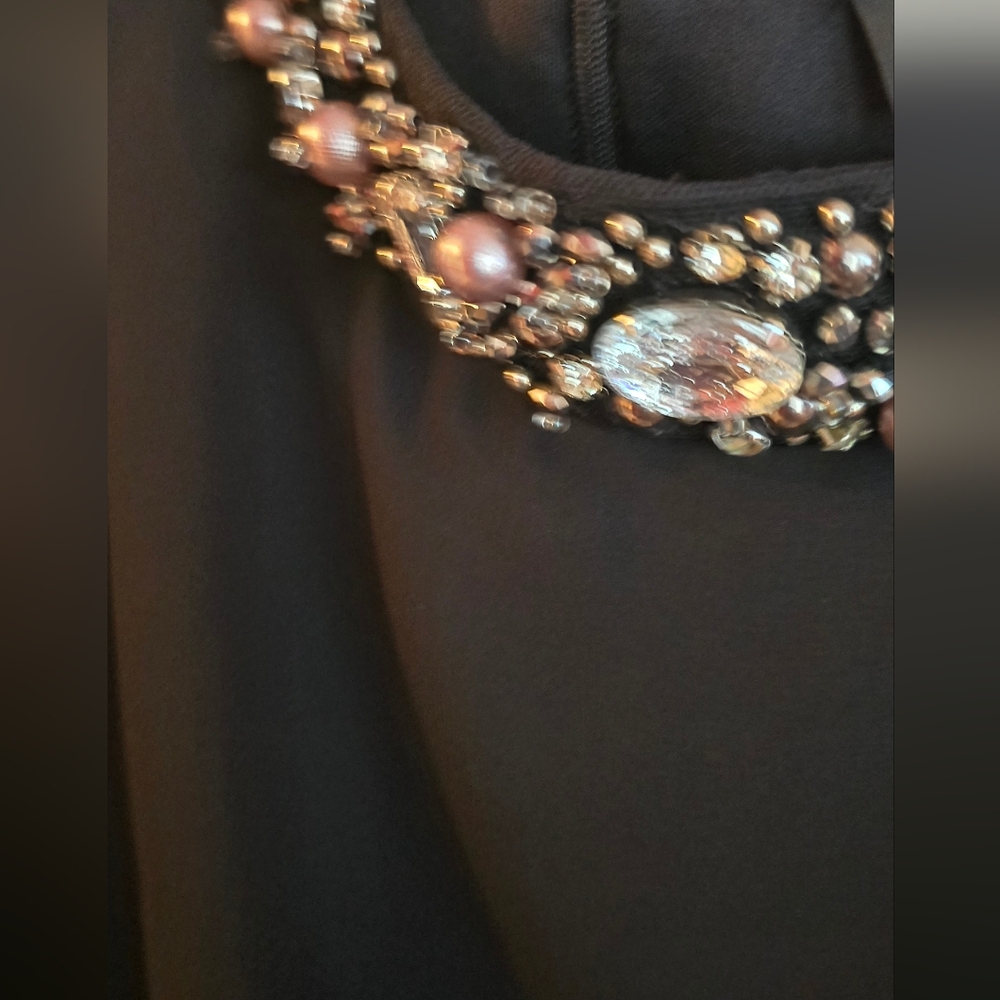 R & M Richard's Black Gown lared  size 16